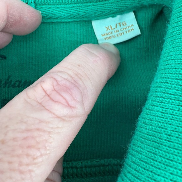 Tommy Bahama Relax Embroidered Marlin Mens Size XL 1/4 Zip Pullover Green - Picture 7 of 16